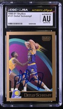 Detlef Schrempf Signed 1990-91 Skybox Card #121 Pacers CGC AU JSA 10 Auto
