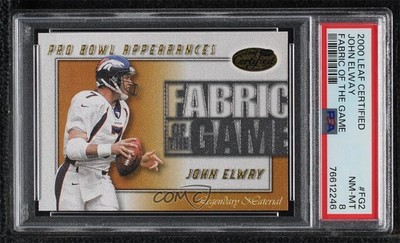 2000 Leaf Certified Fabric of the Game 7/100 John Elway #FG-2 HOF 4f5
