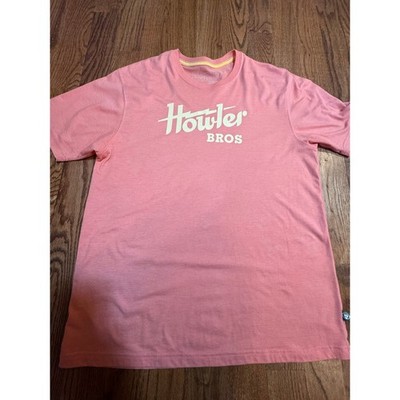 Howler Bros Mens XL Graphic T-Shirt Pink Heed The Call Logo Short Sleeve Tee