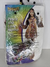 Women's Spirit Peace And Love And Hippie Plus Med/Large Halloween Costume