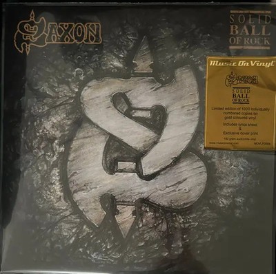 Saxon Solid Ball Of Rock LIMITED EDITION, NUMBERED, GOLD NEAR MINT Vinyl LP