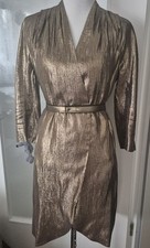 Kleid/ leichter Mantel aus Goldfasern Gr38 NEU