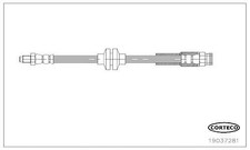 CORTECO Bremsschlauch Vorderachse u.a. für FIAT, JEEP
