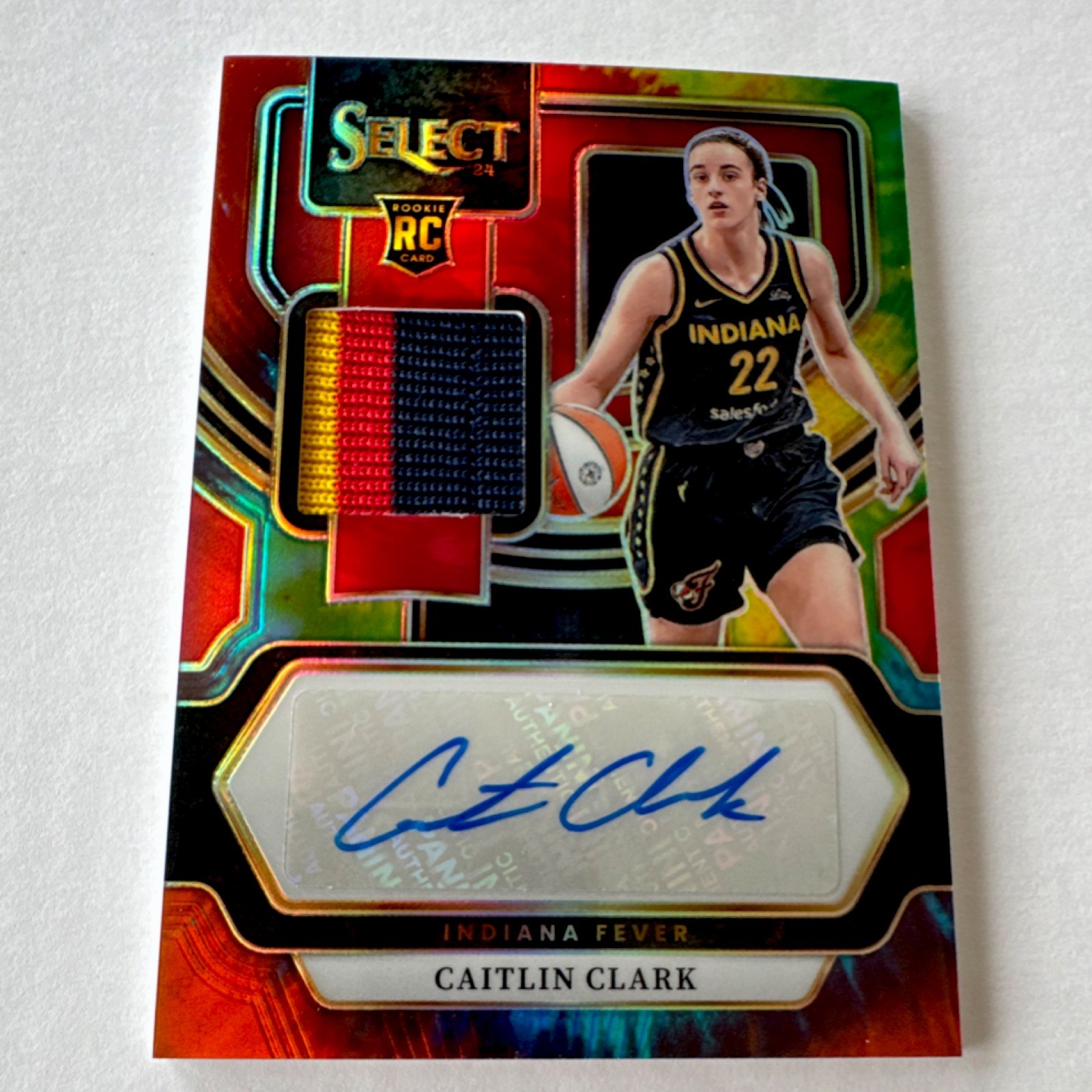 2024 Panini Select WNBA Caitlin Clark Rookie Auto Memorabilia Prizm /25