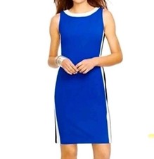 Ralph Lauren LRL Women's Size 6 Black Blue Sheath Dress Colorblock Sleeveless