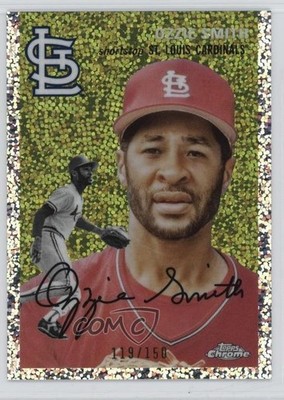 2023 Chrome Platinum Anniversary Speckle Refractor 119/150 Ozzie Smith HOF 04br
