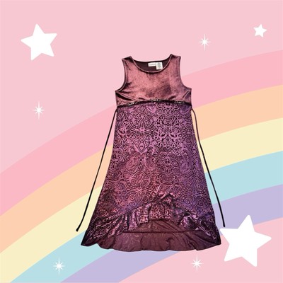 GEORGE Plum Dress Purple Girl s Size 16 Fully Lined Asymmetrical Hem
