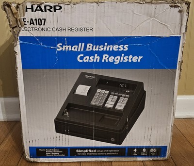 レジSHARP XE-A107 Sharp XE-A107 Entry Level Cash Register - Black, With Keys
