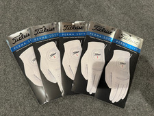 Titleist Perma Soft Men's Golf Gloves qty 5 LH Medium- Large 