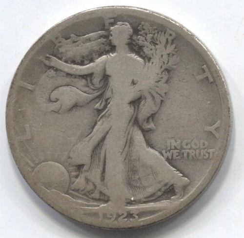 1923 -S- WALKING LIBERTY HALF DOLLAR- 90 % SILVER-LOT # 246 - GOOD DATE