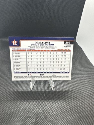 2025 Topps Logofractor Edition Ronel Blanco Aqua Refractor /199 Houston Astros - Picture 7 of 10
