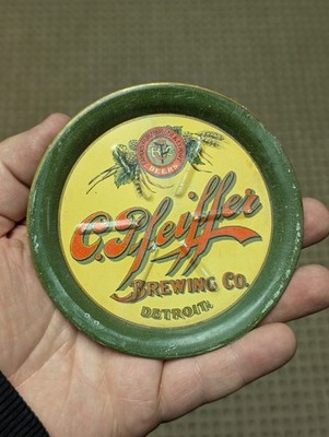 Pfeiffer Brewing Detroit Michigan MI Advertising Tip Tray Wurzburger Export Beer