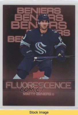 2022-23 Upper Deck Series 2 Fluorescence Red Matty Beniers #F-48 READ 1da5