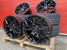 19 Inch 5x112 Audi RS4C XT1 GLOSS BLACK Wheels & Tyres Fits For A3 S3 A4 A6