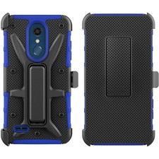 Funda con clip para funda 3 en 1 GSA Ultimate para LG K30 y K10 (2018) - azul/negro
