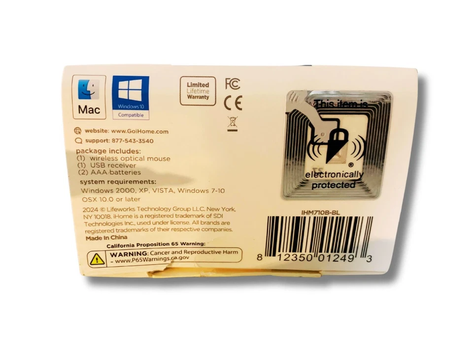 iHome Wireless Precision Mouse USB Plug & Play for Mac & Windows | NEW & Sealed - Image 4 of 4