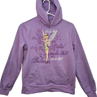 Disney Store Lavender Tinker Bell Hoodie Kangaroo Pocket Size Small 
