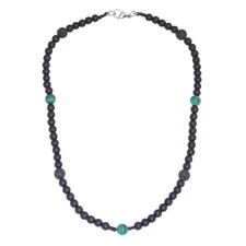 Onyx Beads Necklace Men Lava Rock Malachite Diffuser Jewelry Gift Birthday