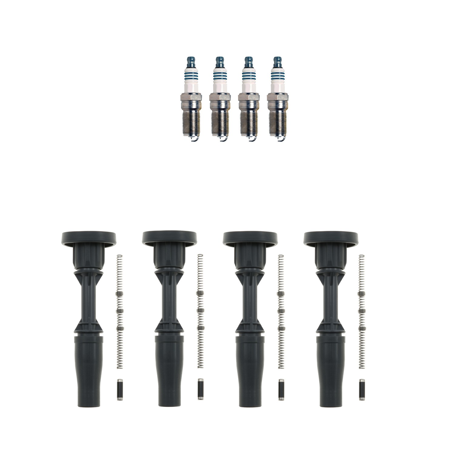 Denso 4 Iridium Spark Plugs  NGK 4 Coil Boots Kit for ATS CTS Malibu 2L L4 Gas