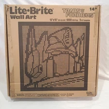 Lite Brite Wall Art Transformers  Hasbro Optimus Prime In Box , Pegs, Pages