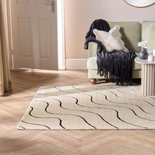 OHS Tufted Contour Rug Non Slip Soft Modern Carpet Living Room Bedroom