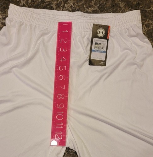New Under Armour Youth Large YXL Smooth White Shorts Style 1270941 (MSRP $19.99) - Picture 6 of 8