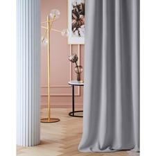 Curtain with curling ribbon Laurel 140 x 260 cm width x height blackout opaque...