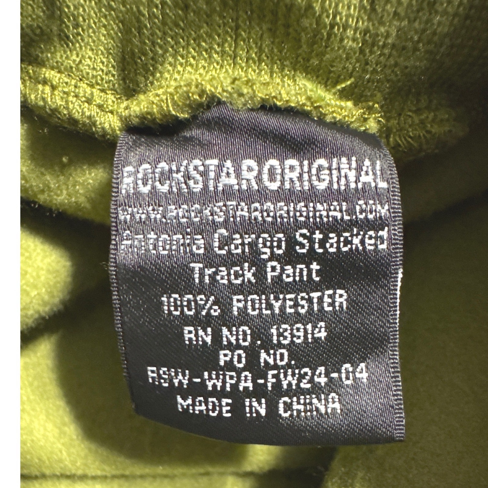 Rockstar Original Dist Womens XL Green Paint Splatter Stacked Cargo Sweatpants image 9