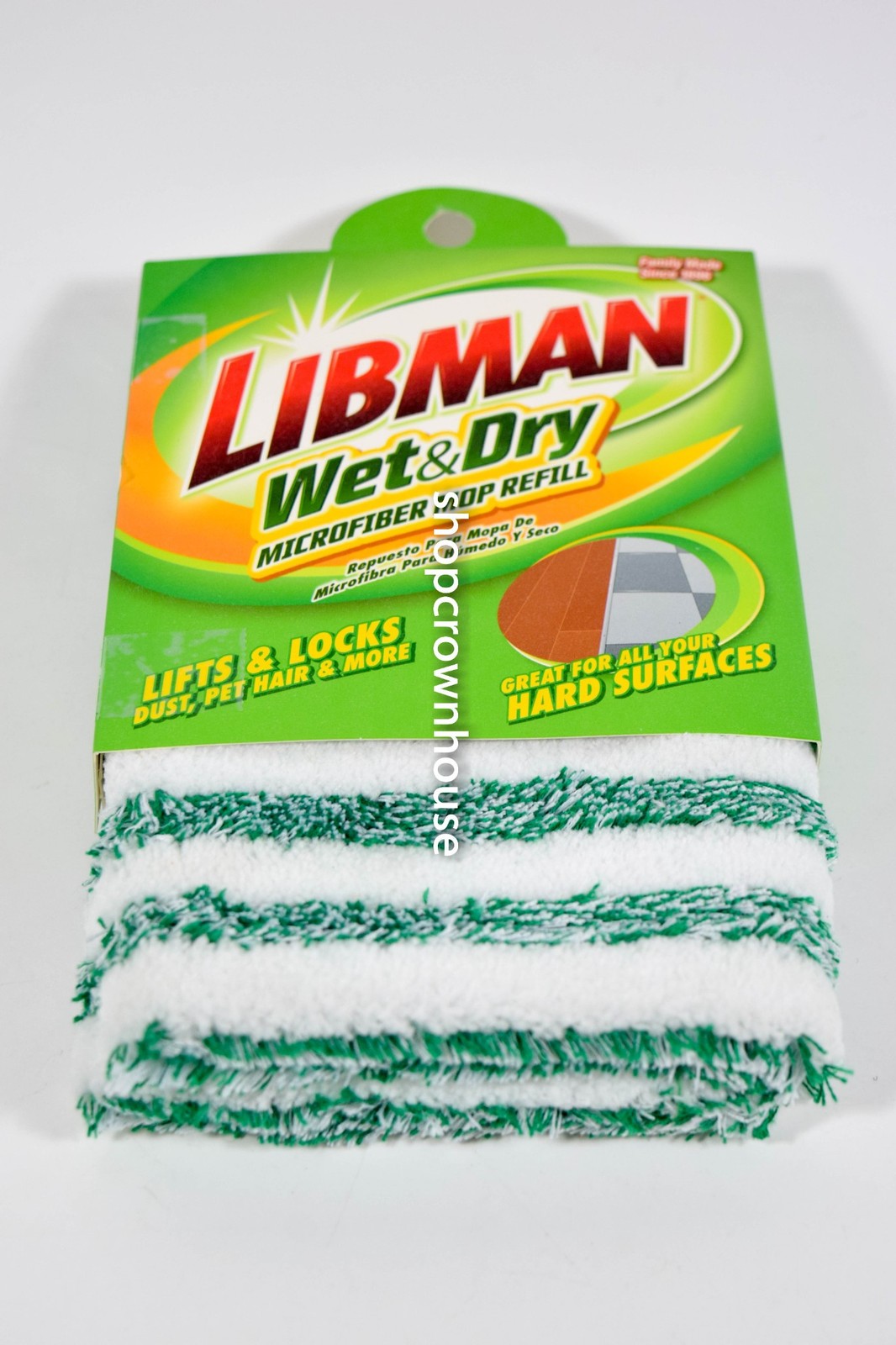 Libman Wet and Dry Microfiber Mop Refill For All Hard Surfac