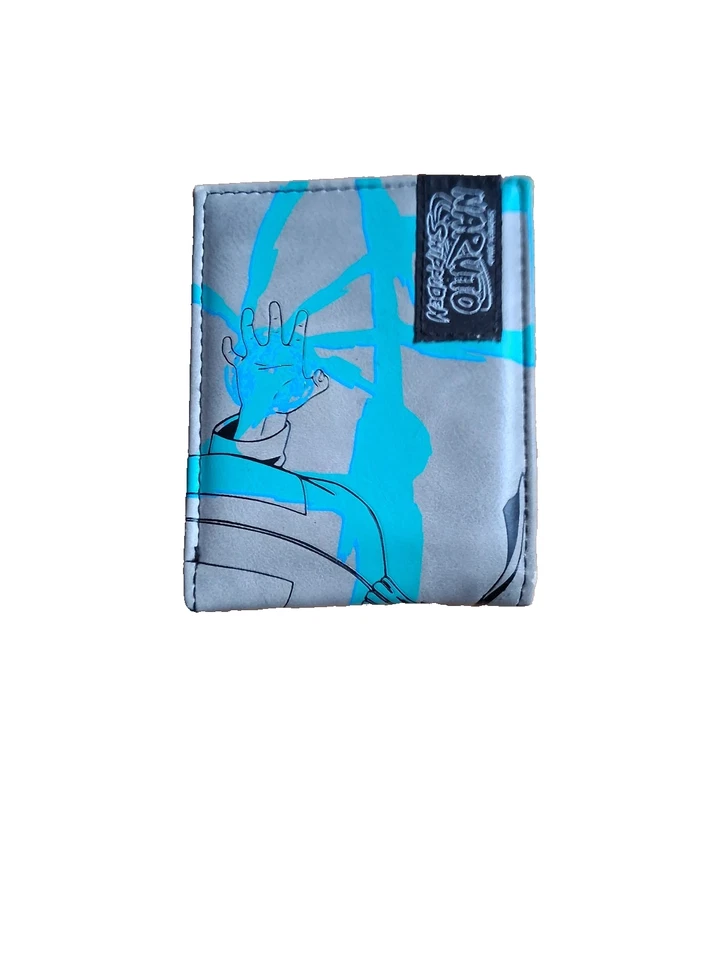 Naruto Metal Logo Bifold Wallet Shippuden Konohagakure Kakashi symbol Japanese - Image 4 of 4