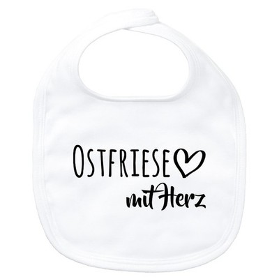 Baby Lätzchen Ostfriese mit Herz Geschenkidee Ostfriese Geschenk Präsent Mitbrin
