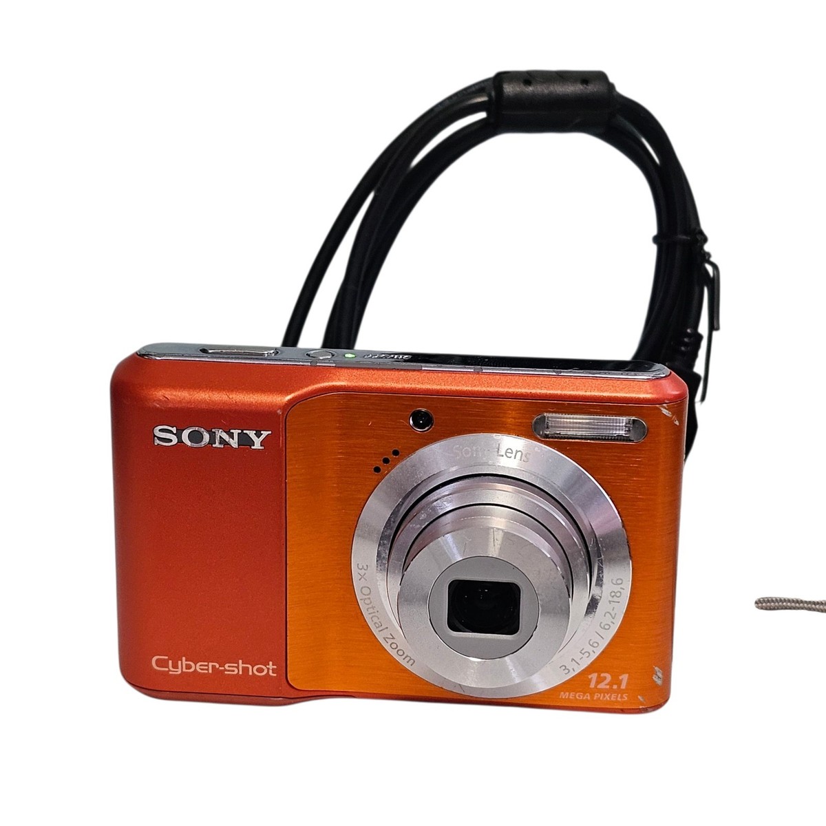 Sony Cyber-shot DSC-S2100 12.1MP Digital Camera Orange 16GB SD