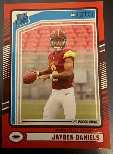 2024 Panini Donruss - Rated Rookie Jayden Daniels Press Proof Red (RC)