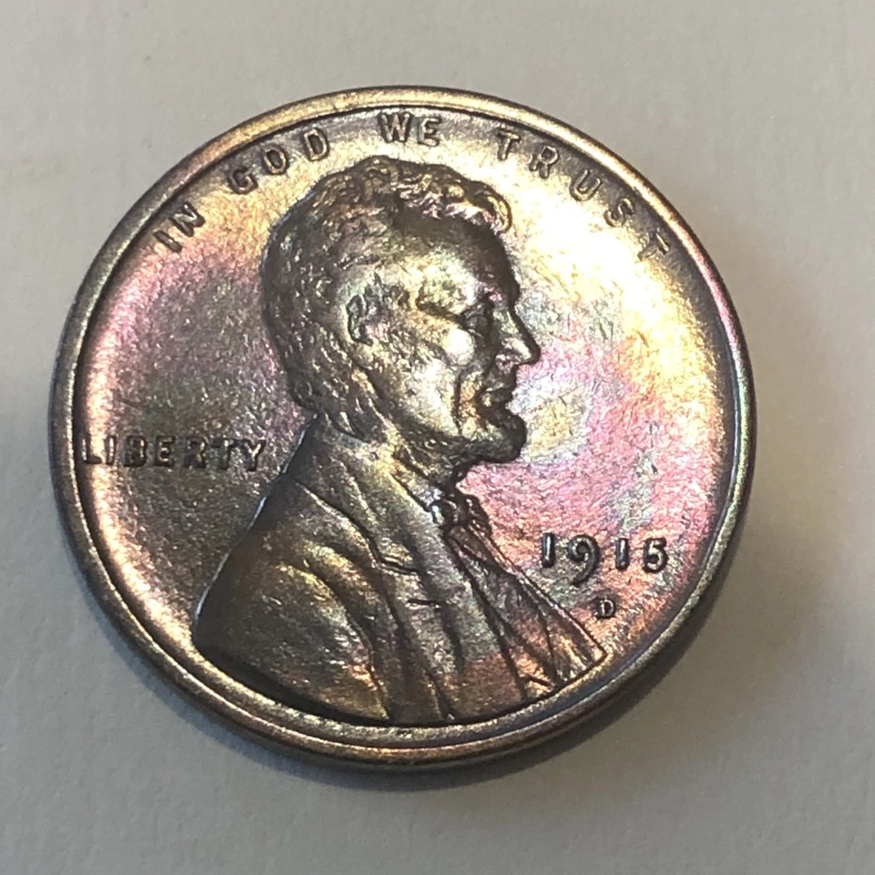 1915 D Lincoln Cent Brilliant Uncirculated Awesome Looker With Toning - Image 2 of 4