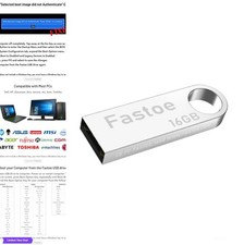Bootable USB Flash Drive 16GB Windows 10 Pro Install Upgrade 32 64 Bit PC Laptop