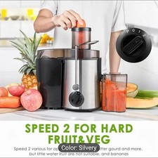 Zentrifugaler Entsafter Obstentsafter Edelstahl Juicer Saftpresse 400W 65mm