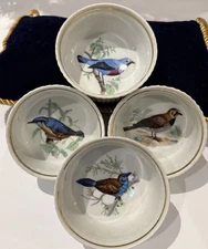 “Le Faune” by L Lourioux Fireproof Porcelain Bird Design Ramekins (set of 4)