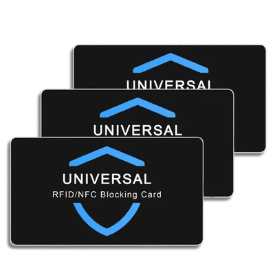 3x RFID Blocking Cards – Credit Debit Card Protector Bank Wallet Blocker 🔒