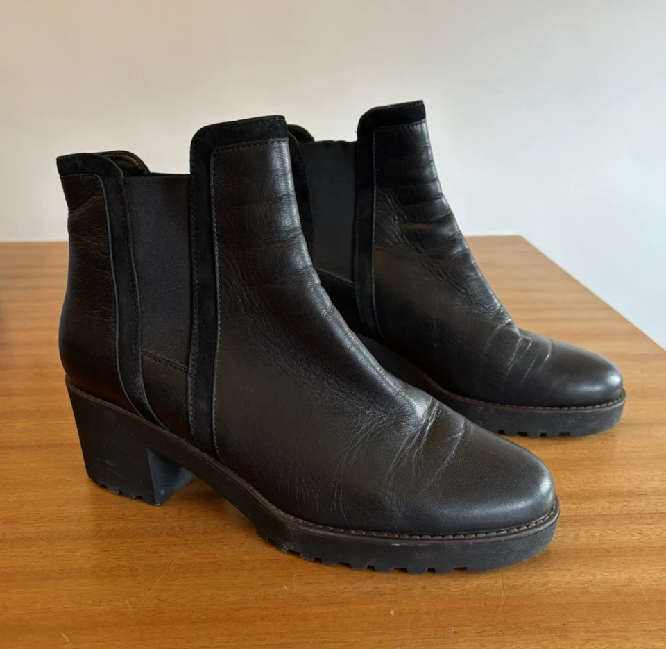 HOGAN tronchetto da donna nero con zeppa n 39,5 - Immagine 2 di 4