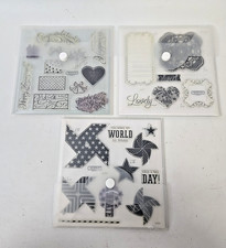 Close to my Heart Stamp Sets Lot of 3 Wedding Pinwheel Hearts