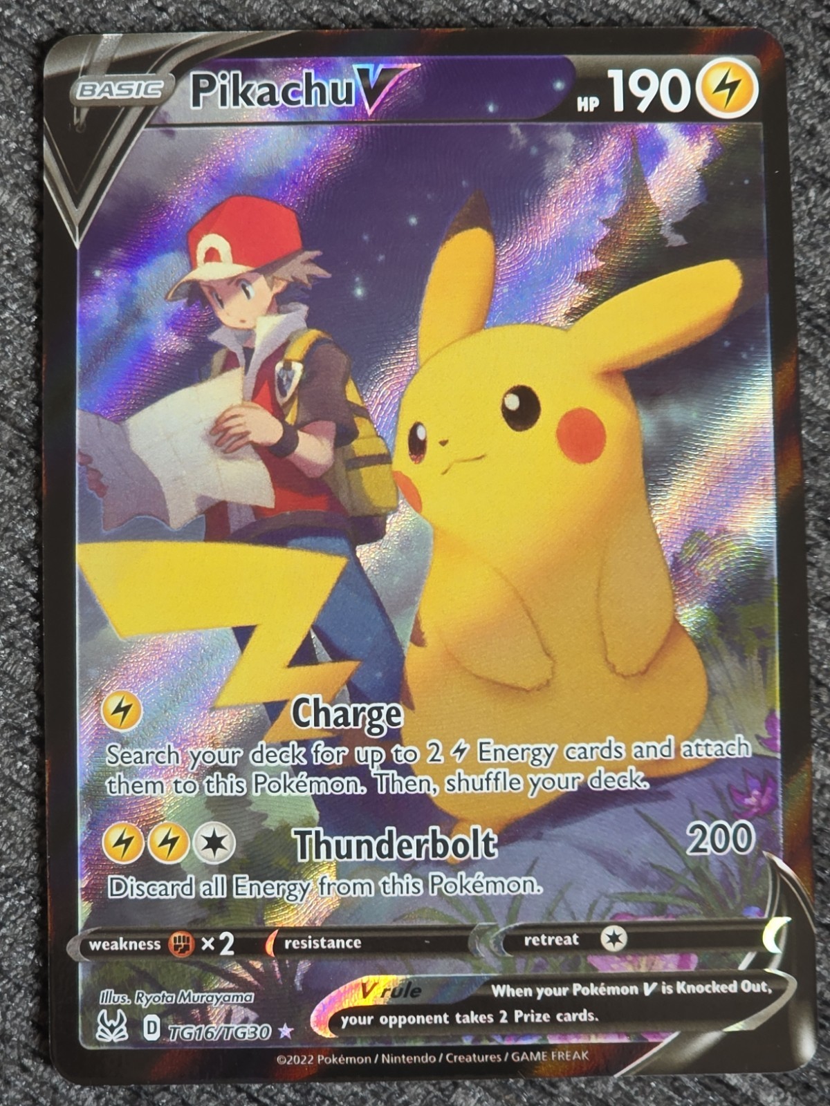 Pikachu V Tg16/Tg30 Swsh11: Lost Origin Trainer Gallery Holo