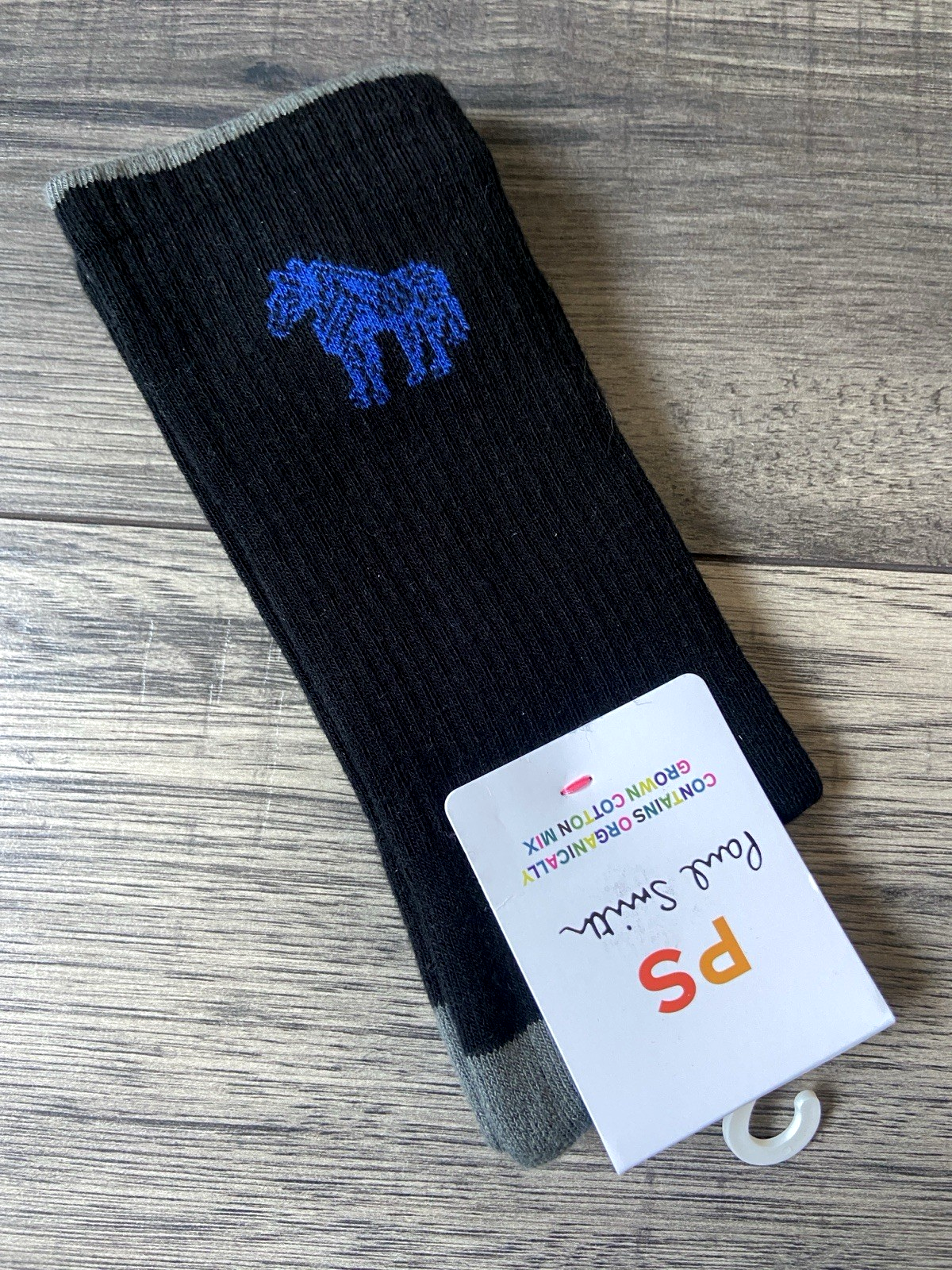 PS PAUL SMITH RIBBED SOFT COTTON ZEBRA MOTIF SOCKS MADE IN ITALY BNWT