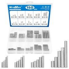 MroMax 150Pcs 304 Stainless Steel Dowel Pins Assortment Kit, 20 Sizes M2 M3 ...