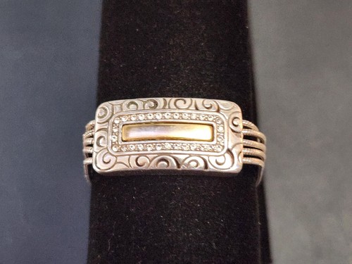 Brighton Rhythmen Silber & Goldfarben. 4 Seil Strang Armband mit eingesetzten Kristallen. - Bild 1 von 4