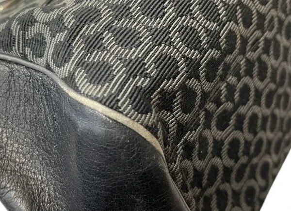 Coach Madison Madeline Black Monogram Canvas Satchel Bag image 10
