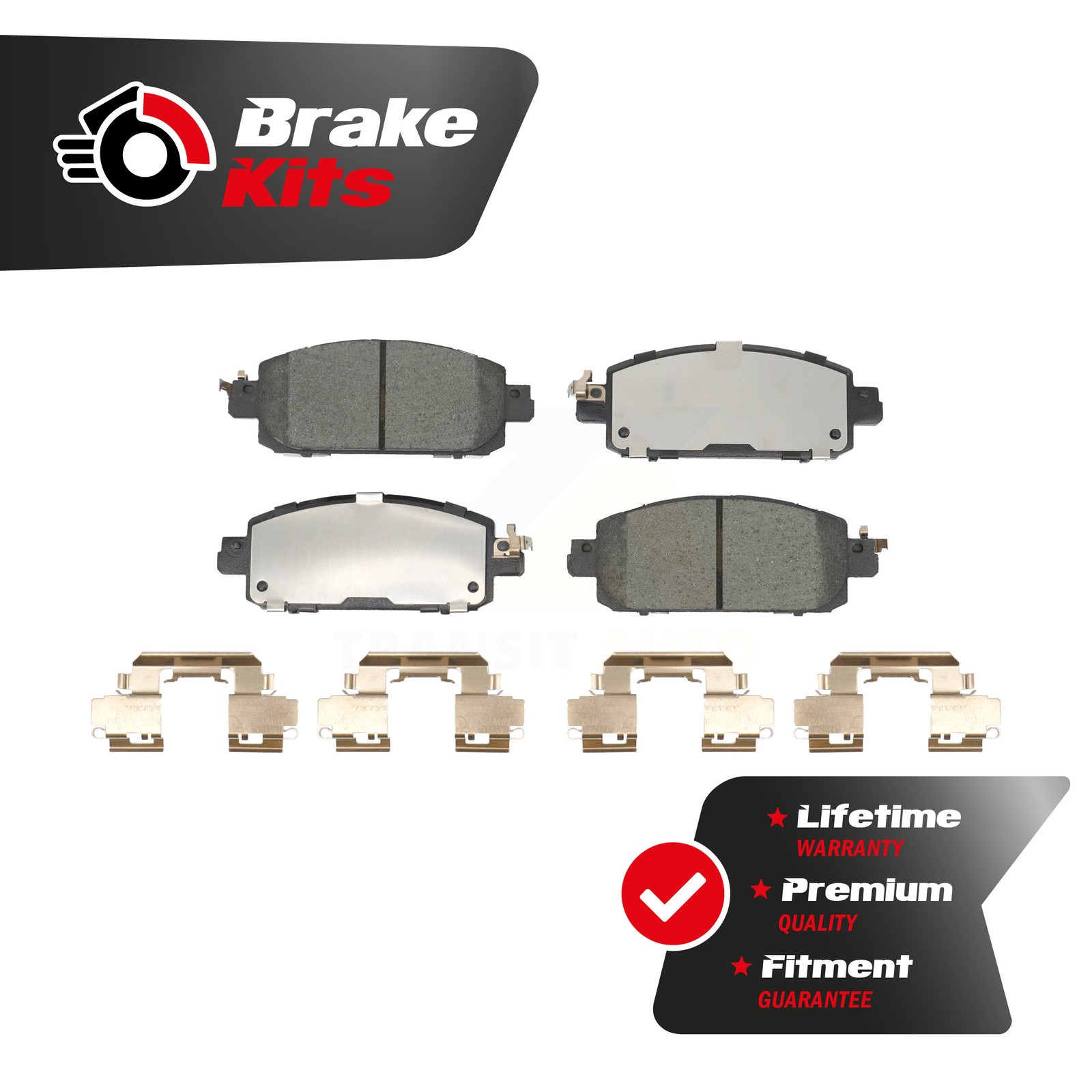 Front Ceramic Brake Pads Set For 2021-2024 Nissan Kicks 2020-2024 Sentra