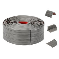 Wall Corner Protector, 1.6 in x 10 ft Peel and Stick Molding Trim, Gray Grain