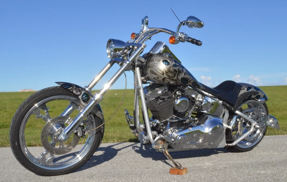 2005 Harley-Davidson THUNDER MOUNTAIN BLACKHAWK 240 SOFTAIL CHOPPER $5K EXTRAS  - Image 2 of 4