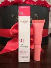 Clarins Lip Perfector 01 Rose Shimmer  Travel Size MINI 0.15oz/5ml NEW