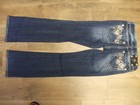 MISS ME Boot  Distressed Blue Denim Jeans Womens 28 R Reg. Length 32 EUC — photo 5
